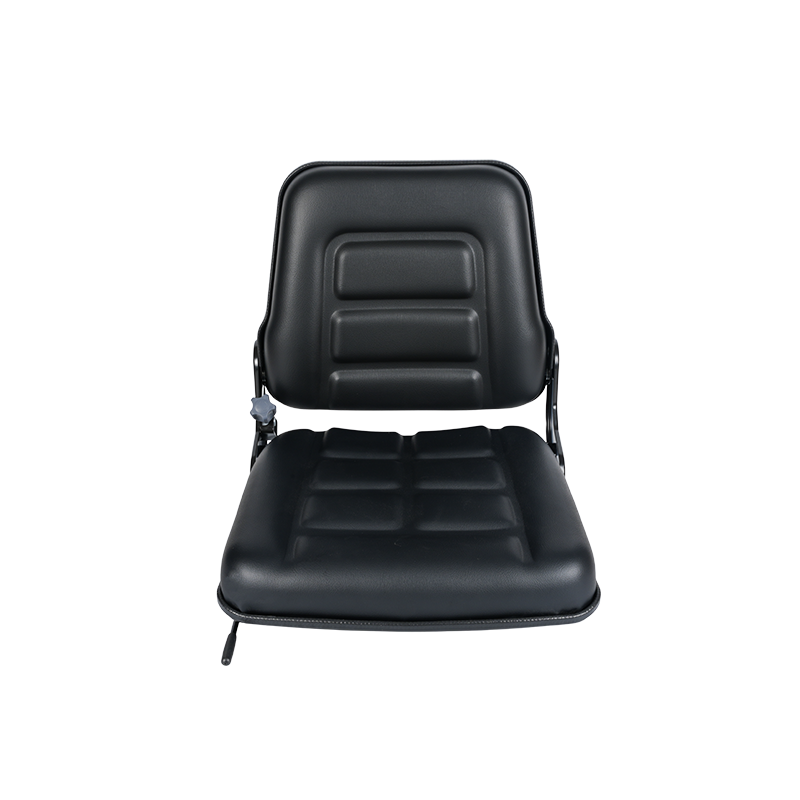 Asiento de carretilla elevadora ergonómica duradera con certificación BF1-1 para carretillas elevadoras de combustión interna con vinilo negro