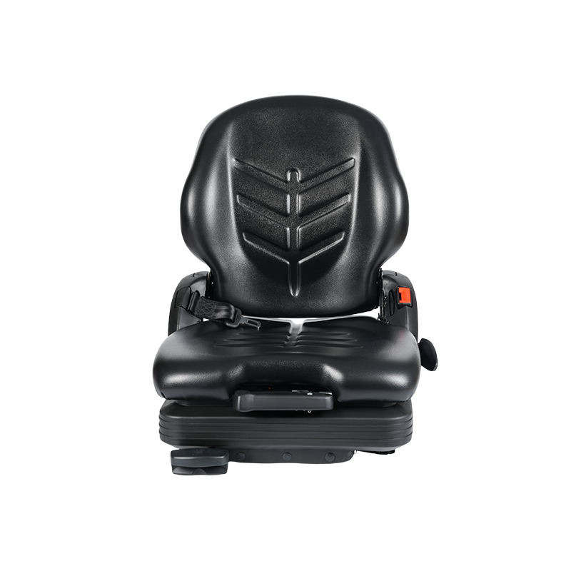 Asiento de suspensión mecánico de repuesto de vinilo de perfil bajo BF16 para equipos de elevación de carretillas elevadoras con manipulación de materiales - Negro con EN13490 IT1+IT2