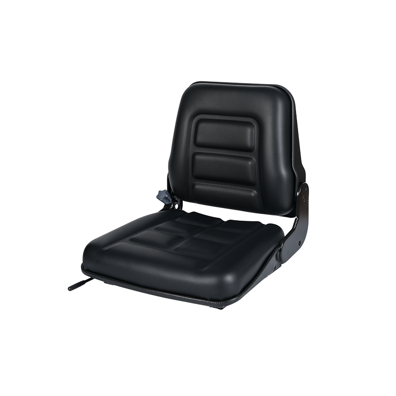 Asiento de carretilla elevadora ergonómica duradera con certificación BF1-1 para carretillas elevadoras de combustión interna con vinilo negro