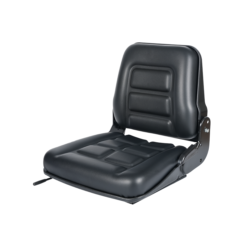 BF1-2 Asiento de carretilla elevadora con respaldo plegable de vinilo negro rentable para flotas de vehículos de almacén
