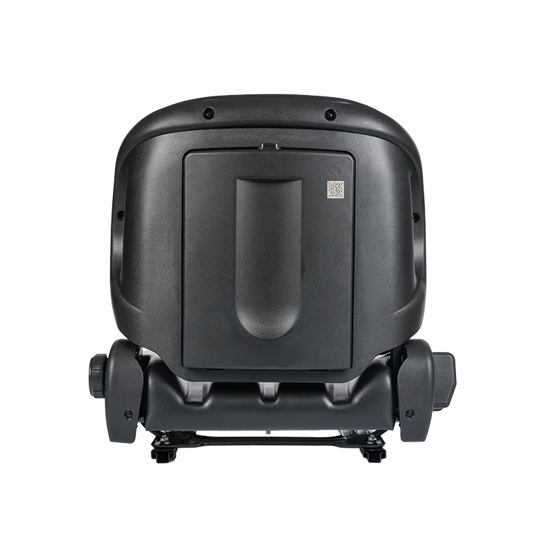 BF2-2 Asiento plano de ajuste universal para tractores de aeropuerto con reclinación de 60°, cinturón de seguridad retráctil y caja de documentos