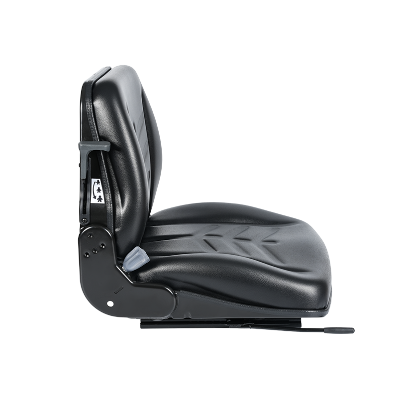 Asiento confiable con semisuspensión BF8-4 para tractores de remolque de aeropuerto con suspensión mecánica y respaldo de 15°