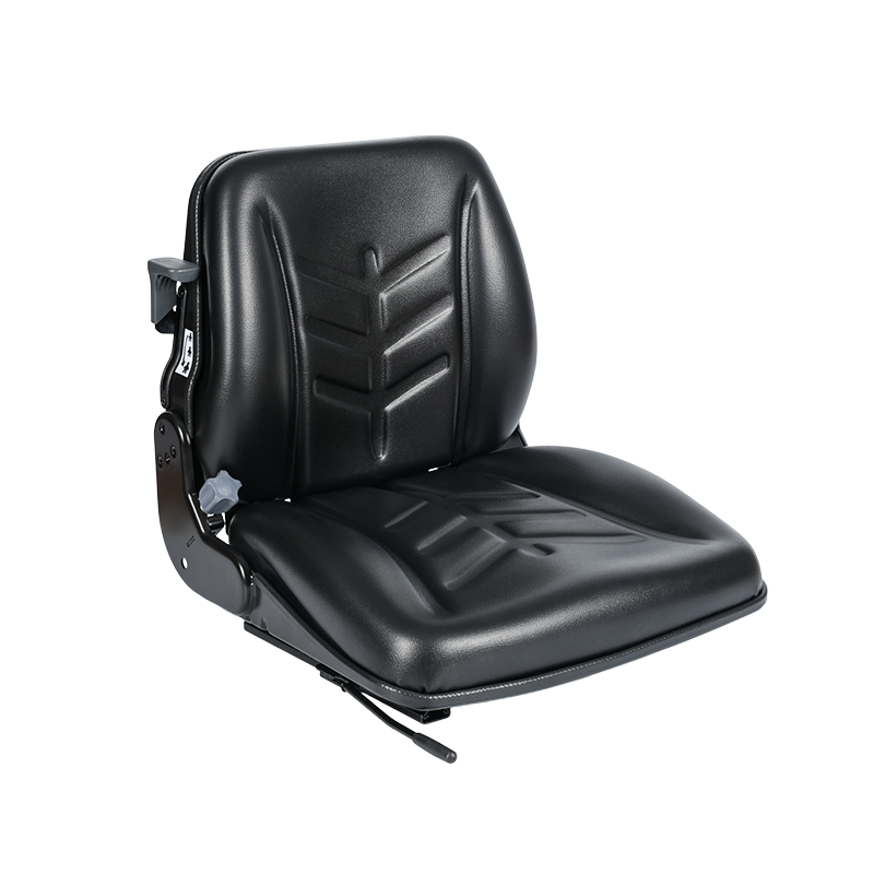 Asiento confiable con semisuspensión BF8-4 para tractores de remolque de aeropuerto con suspensión mecánica y respaldo de 15°