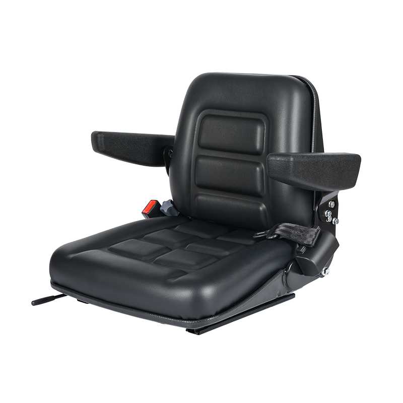 BF1-3ABCD Asiento de construcción con suspensión mecánica totalmente equipado con apoyabrazos, cinturón de seguridad, OPS y bolsillo