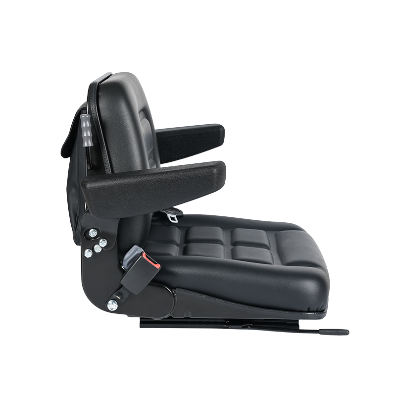 BF1-3ABCD Asiento de construcción con suspensión mecánica totalmente equipado con apoyabrazos, cinturón de seguridad, OPS y bolsillo