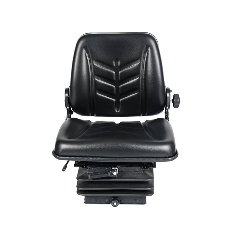 Asiento para maquinaria de construcción de suspensión total BF8-2+G180 con respaldo inclinable amplio y marco amortiguador ajustable de 100 mm