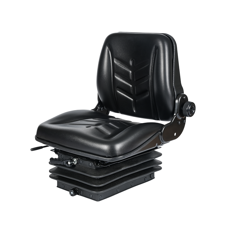 Asiento para maquinaria de construcción de suspensión total BF8-2+G180 con respaldo inclinable amplio y marco amortiguador ajustable de 100 mm