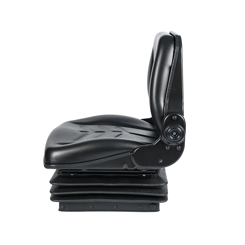 Asiento para maquinaria de construcción de suspensión total BF8-2+G180 con respaldo inclinable amplio y marco amortiguador ajustable de 100 mm