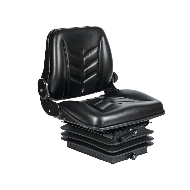 Asiento para maquinaria de construcción de suspensión total BF8-2+G180 con respaldo inclinable amplio y marco amortiguador ajustable de 100 mm